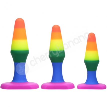 Frisky Rainbow Ready Anal Trainer 3 Piece Plug Set Frisky Rainbow Ready Anal Trainer 3 Piece Plug Set