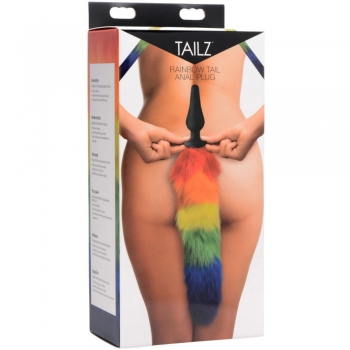 Tailz Rainbow Tail Silicone 3.75" Butt Plug