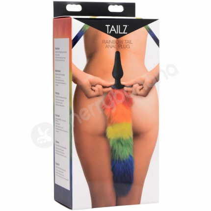 Tailz Rainbow Tail Silicone 3.75" Butt Plug