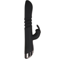 Evolved Rapid Rabbit Black Powerful Thrusting Vibrator With Clitoral Stimulation