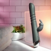 Evolved Rapid Rabbit Black Powerful Thrusting Vibrator With Clitoral Stimulation