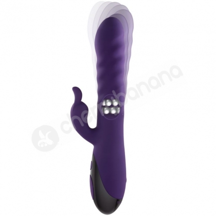 Evolved Rascally Rabbit Swirling & Rotating Beaded Thrusting Vibrator