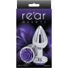 Rear Assets Medium Rose Purple & Silver Butt Plug