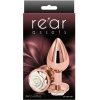 Rear Assets Medium Rose White & Rose Gold Butt Plug