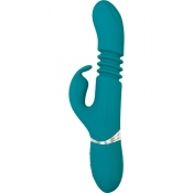 Adam & Eve Eve's Rechargeable Thrusting Green Rabbit Vibrator