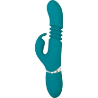 Adam & Eve Eve's Rechargeable Thrusting Green Rabbit Vibrator