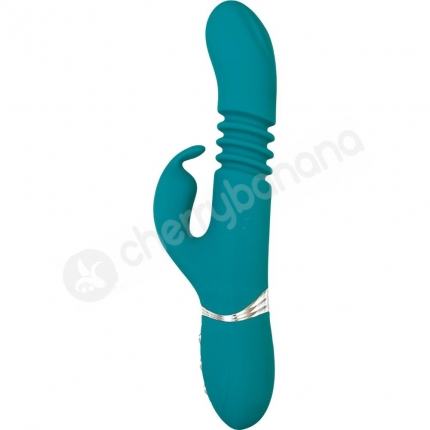 Adam & Eve Eve's Rechargeable Thrusting Green Rabbit Vibrator