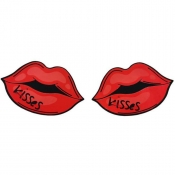 Cherry Banana Kiss My Lips Red Lip-Shaped Nipple Pasties 2 Pack