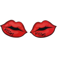 Cherry Banana Kiss My Lips Red Lip-Shaped Nipple Pasties 2 Pack