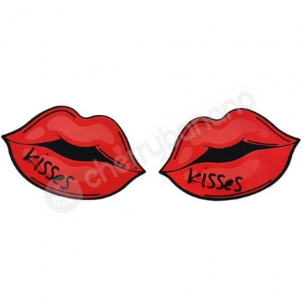 Cherry Banana Kiss My Lips Red Lip-Shaped Nipple Pasties 2 Pack