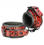 Cherry Banana Thrill Red Faux Leather Wrist Cuffs