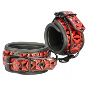 Cherry Banana Thrill Red Faux Leather Wrist Cuffs