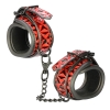 Cherry Banana Thrill Red Faux Leather Wrist Cuffs