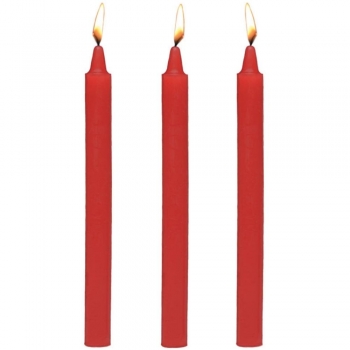 Master Series Fire Sticks Red Fetish Drip Candles 3 Pack