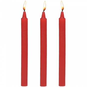 Master Series Fire Sticks Red Fetish Drip Candles 3 Pack