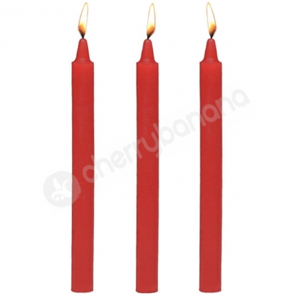 Master Series Fire Sticks Red Fetish Drip Candles 3 Pack