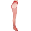 Cherry Banana Red Fishnet With Rhinestones Crotchless Pantyhose