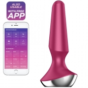 Satisfyer Plug-ilicious 2 Red 5.3" Vibrating App Controlled Butt Plug