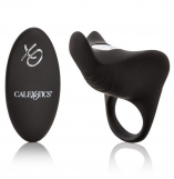Silicone Rechargeable Black Remote Pleasurizer Cock Ring