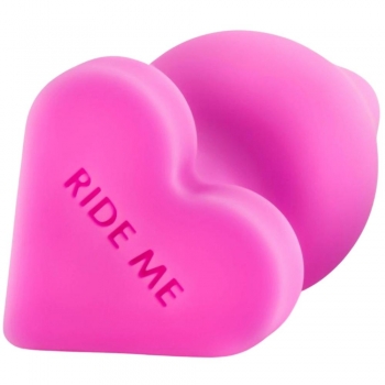 Play With Me Naughtier Candy Heart "Ride Me" 3.75" Butt Plug