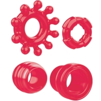 Zero Tolerance Ring The Alarm Red Cock Rings Set Of 4