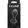 Crystal Rose Black Glass 2.8" Butt Plug