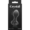 Crystal Rose Black Glass 2.8" Butt Plug