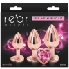 Rear Assets Rose Gold Metal With Pink Heart Gem Anal Trainer Kit
