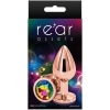 Rear Assets Rose Gold Metal 2.4" Butt Plug With Rainbow Gem Base