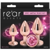 Rear Assets Rose Gold Metal With Round Pink Gem Anal Trainer Kit