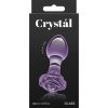 Crystal Rose Purple Glass 2.8" Butt Plug