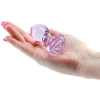 Crystal Rose Purple Glass 2.8" Butt Plug