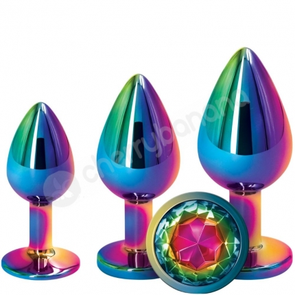 Rear Assets Rainbow Metal With Round Gem Anal Trainer Kit Rear Assets Rainbow Metal With Round Gem Anal Trainer Kit
