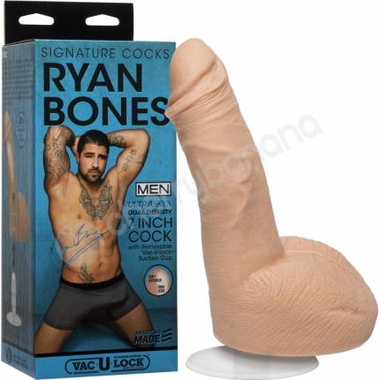 Signature Cocks Flesh 7" Ryan Bones Ultraskyn Cock With Removable Vac-U-Lock™ Suction Cup