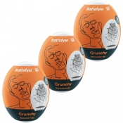 Satisfyer Masturbator Eggs Crunchy Skin-Like Masturbation Sleeve 3 Pack