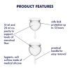 Satisfyer Feel Good Clear Menstrual Cups 2pk