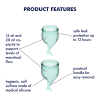 Satisfyer Feel Secure Green Menstrual Cups 2pk