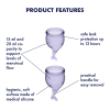 Satisfyer Feel Secure Purple Menstrual Cups 2pk