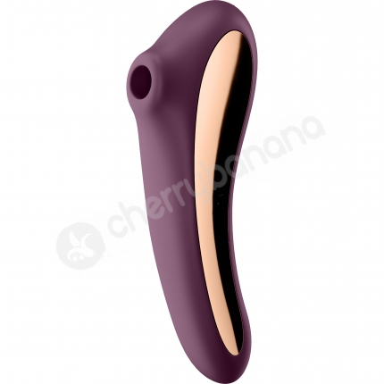 Satisfyer Purple Dual Kiss 2 In 1 Vibrating & Pressure Wave Stimulator Satisfyer Purple Dual Kiss 2 In 1 Vibrating & Pressure Wave Stimulator