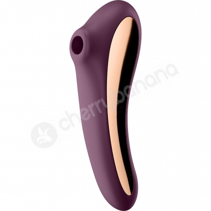 Satisfyer Purple Dual Kiss 2 In 1 Vibrating & Pressure Wave Stimulator