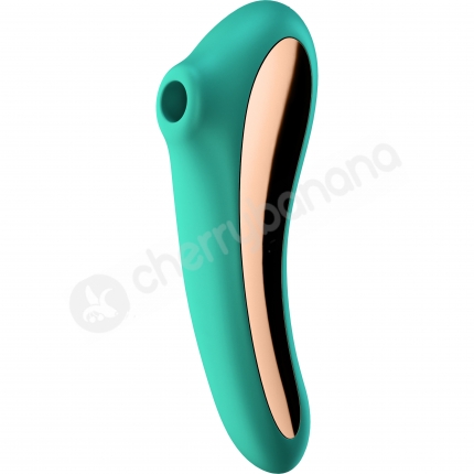 Satisfyer Green Dual Kiss 2 In 1 Vibrating & Pressure Wave Stimulator Satisfyer Green Dual Kiss 2 In 1 Vibrating & Pressure Wave Stimulator