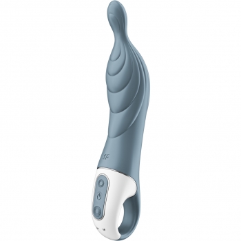 Satisfyer A-mazing 2 Grey Silicone Ribbed A-Spot Stimulation Vibrator