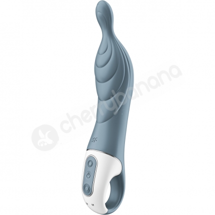 Satisfyer A-mazing 2 Grey Silicone Ribbed A-Spot Stimulation Vibrator
