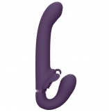 Vive Satu Pulse Wave & Vibrating Strapless Purple Strap-On Vibrator