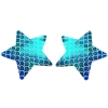 Cherry Banana My BFF Is Ariel Blue Scale Shimmer Nipple Pasties 2 Pack
