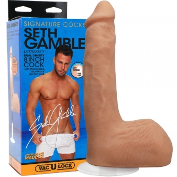 Signature Cocks Seth Gamble 8" Ultraskyn Penis Dildo With Vac-U-Lock Suction Cup