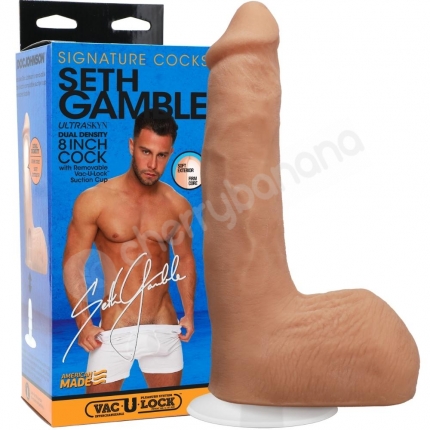 Signature Cocks Seth Gamble 8" Ultraskyn Penis Dildo With Vac-U-Lock Suction Cup