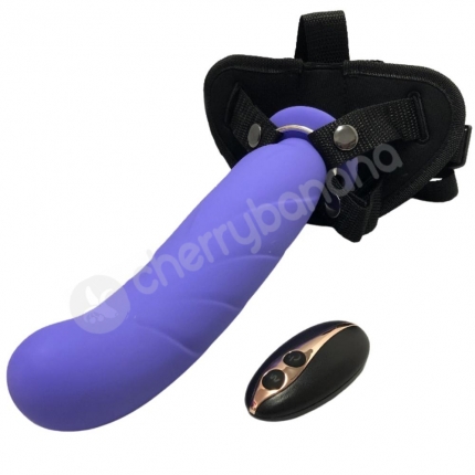 Seven Creations 9'' Vibration Purple Dildo & Harness Strap On Set