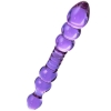 Sexus Glass Dildo Purple Double Ended 9" With Velvet Bag