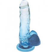 Shades Medium 7" Jelly TPR Blue Gradient Dildo